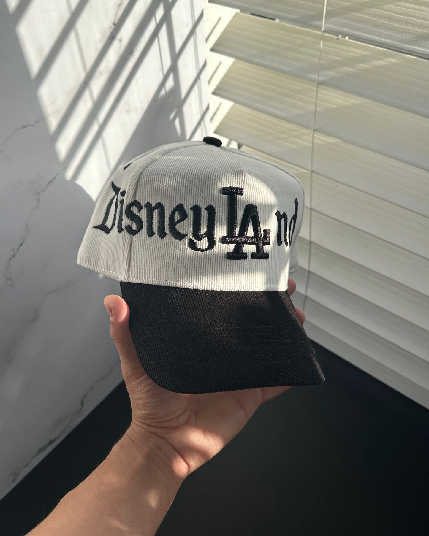 Dland 'White/Black Corduroy' Snapback