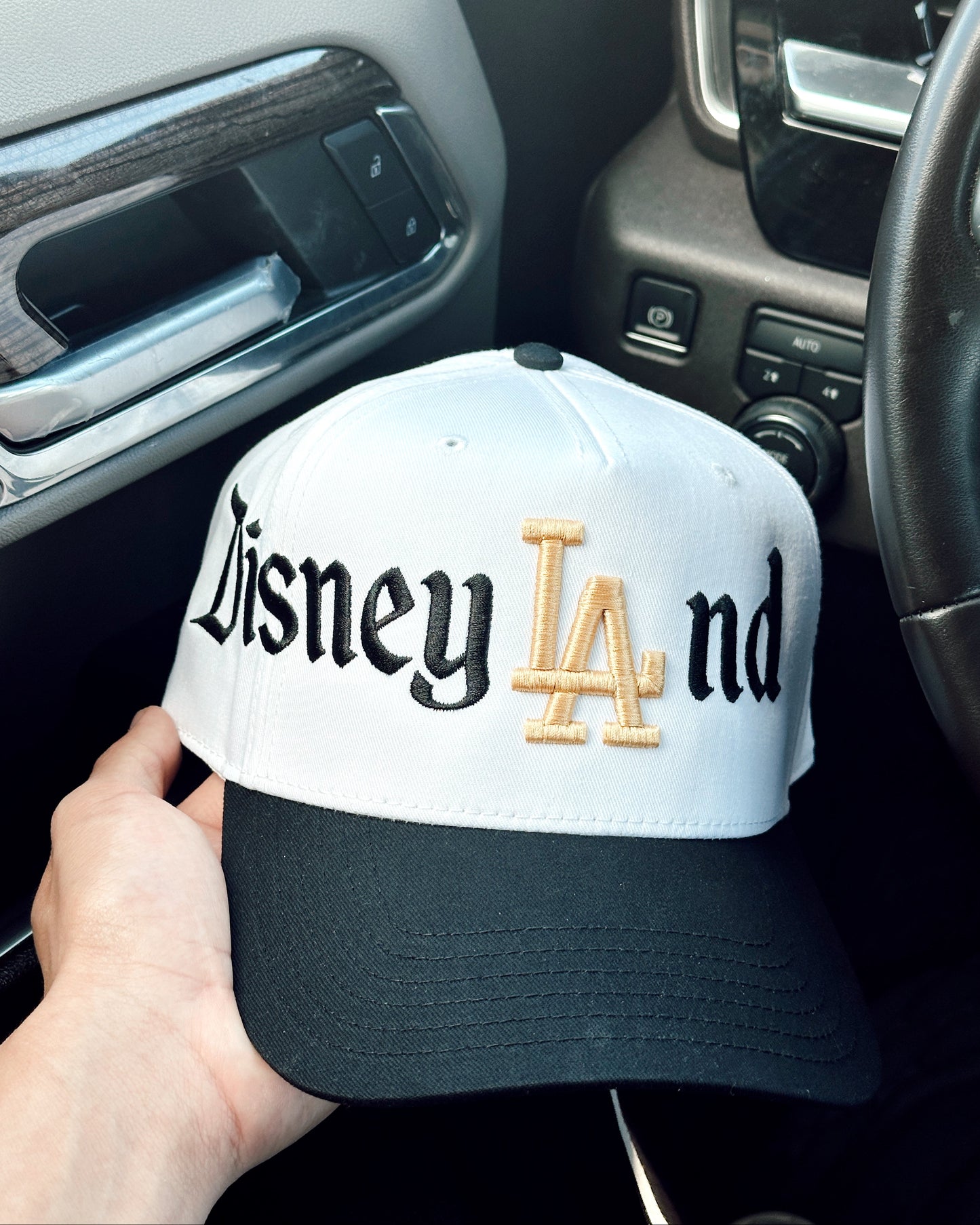 Dland 'White/Black(Gold LA)' Snapback