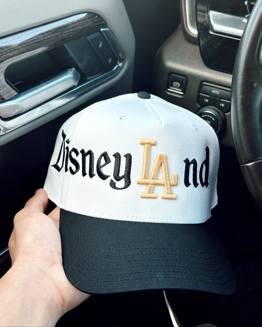 Dland 'White/Black(Gold LA)' Snapback