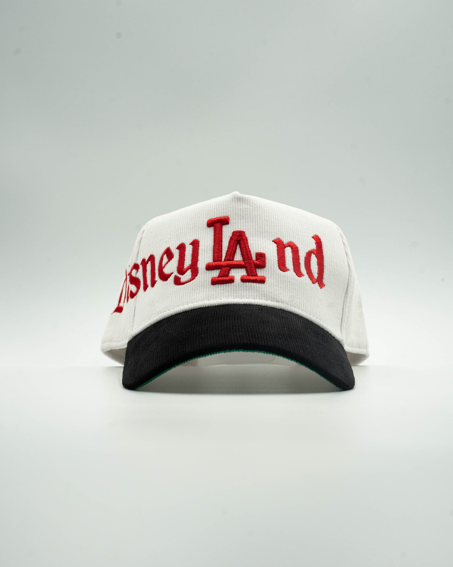 Dland 'White/Black(Red text)Corduroy' Snapback