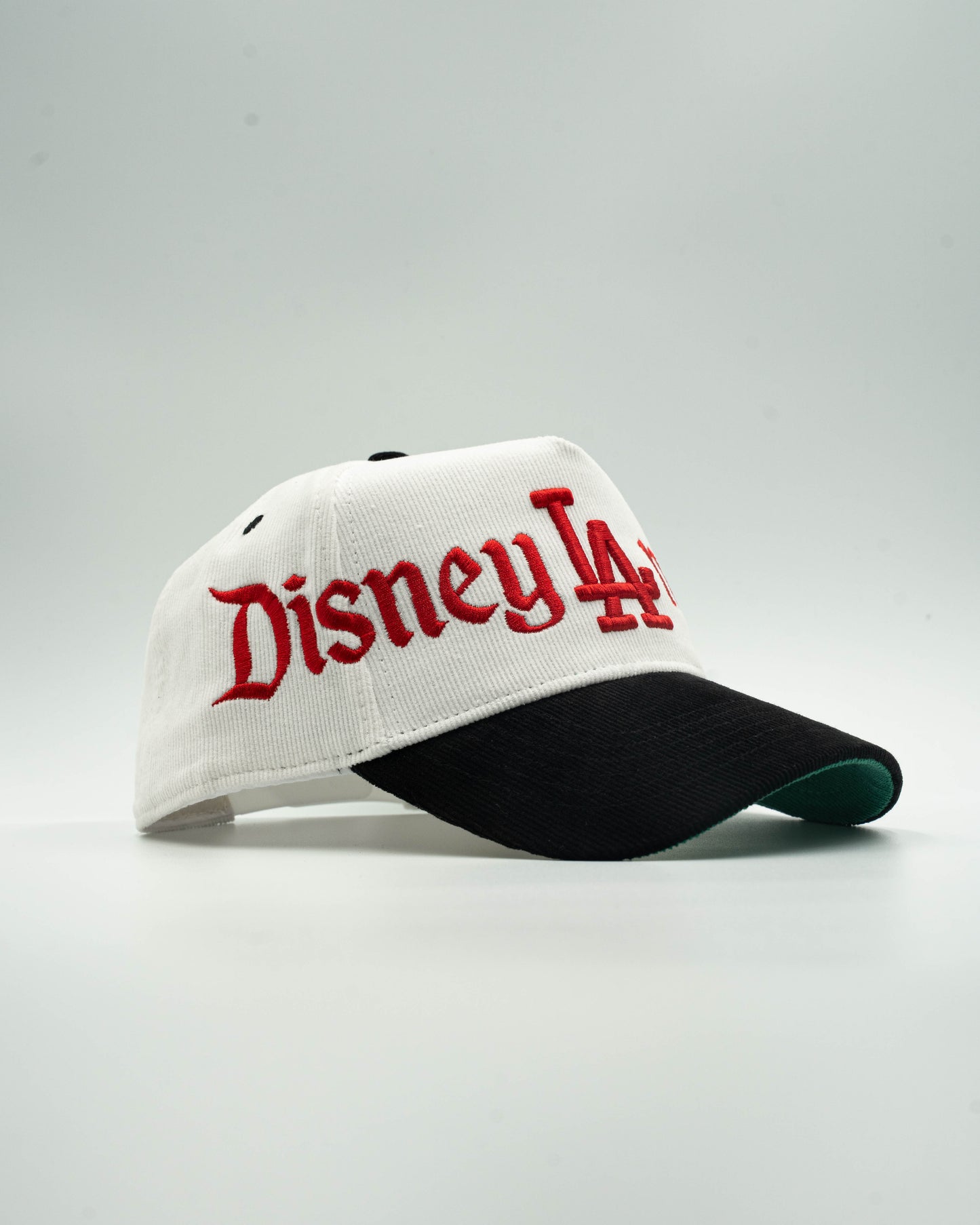Dland 'White/Black(Red text)Corduroy' Snapback