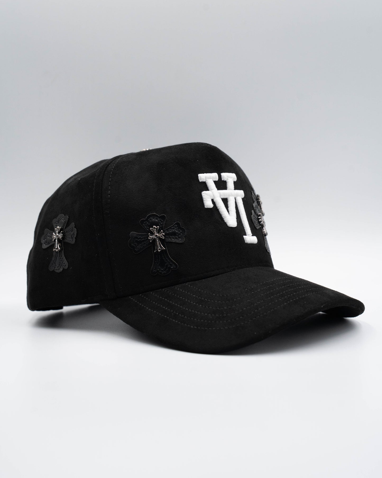 Upside Down LA Black Cross Suede