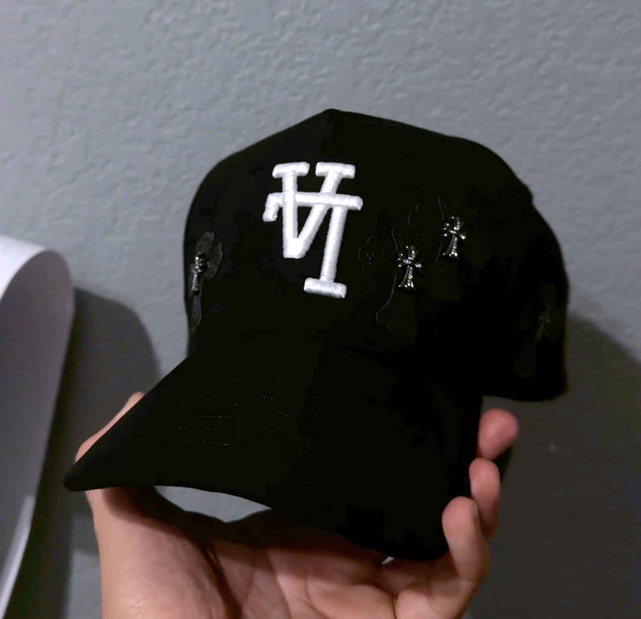 Upside Down LA Black Cross Suede